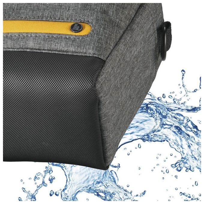 Hama 00121304 Terra Custodia semirigida per fotocamera digitale con obiettivo zoom o reflex mirrorless in poliestere riciclato con tracolla rimovibile e tasche laterali colore Grigio