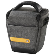 Hama 00121304 Terra Custodia semirigida per fotocamera digitale con obiettivo zoom o reflex mirrorless in poliestere riciclato con tracolla rimovibile e tasche laterali colore Grigio