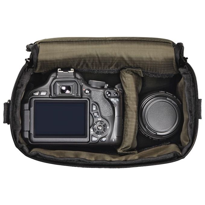 Hama 00121307 Terra Custodia per fotocamera compatta in poliestere riciclato con tracolla e tasca laterale colore Grigio