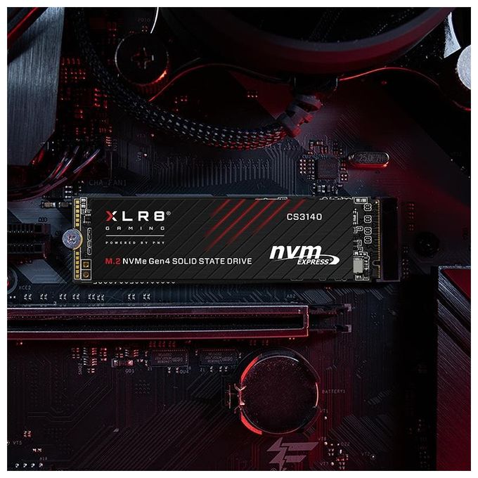 PNY M280CS3140-2TB-RB XLR8 CS3140 SSD interno M.2 NVMe Gen4 2 TB 7500 MB-s lettura 6850 MB-s scrittura colore Nero
