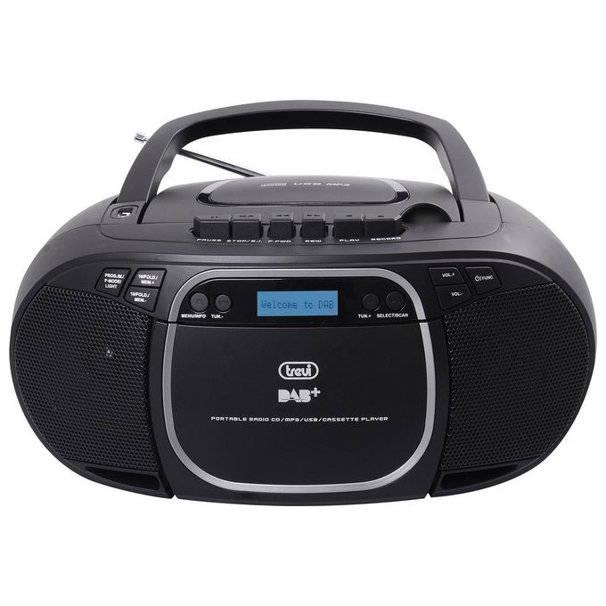 Trevi CMP 576 DAB Stereo Portatile con Ricevitore Digitale DAB - DAB+ - FM con RDS Mp3 CD USB AUX-IN Display Dot Matrix Stazioni Memorizzabili