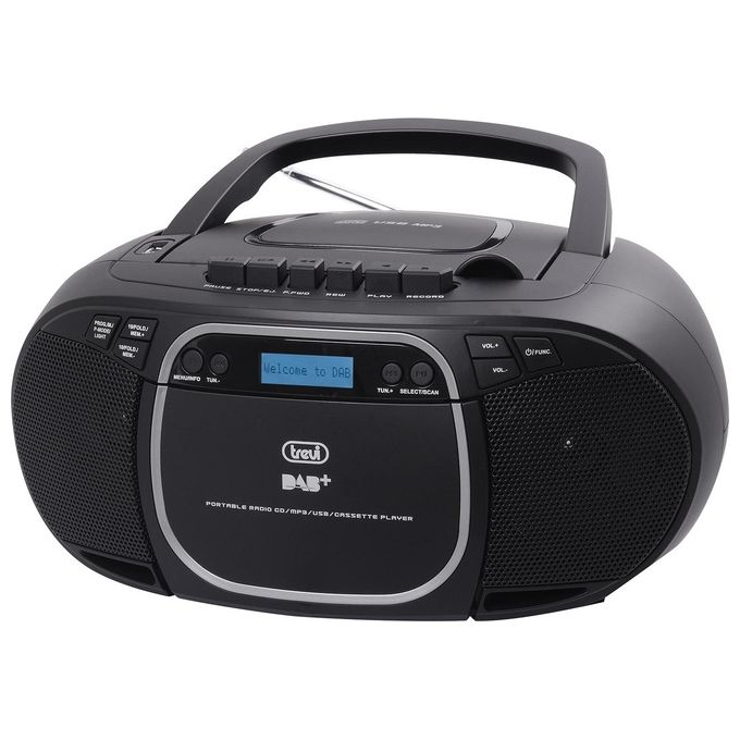 Trevi CMP 576 DAB Stereo Portatile con Ricevitore Digitale DAB - DAB+ - FM con RDS Mp3 CD USB AUX-IN Display Dot Matrix Stazioni Memorizzabili