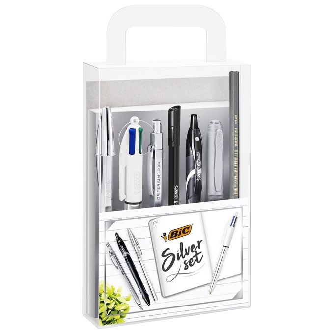 Bic Silver Set Blocco Appunti e Penne