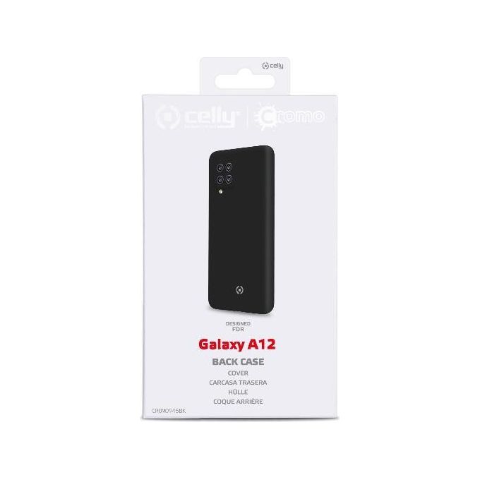 Celly Cromo Cover per Samsung Galaxy A12 Nero