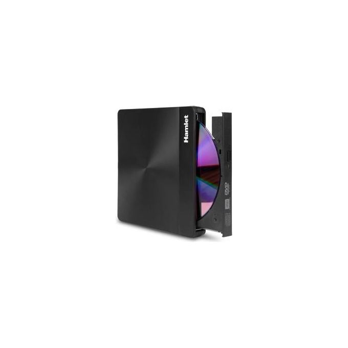 Hamlet XDVDSLIM3AC Masterizzatore DVD Esterno Slim USB Type-C USB-A 3.0 DVD±RW Dual Layer 8.5 GB Plug and Play colore Nero