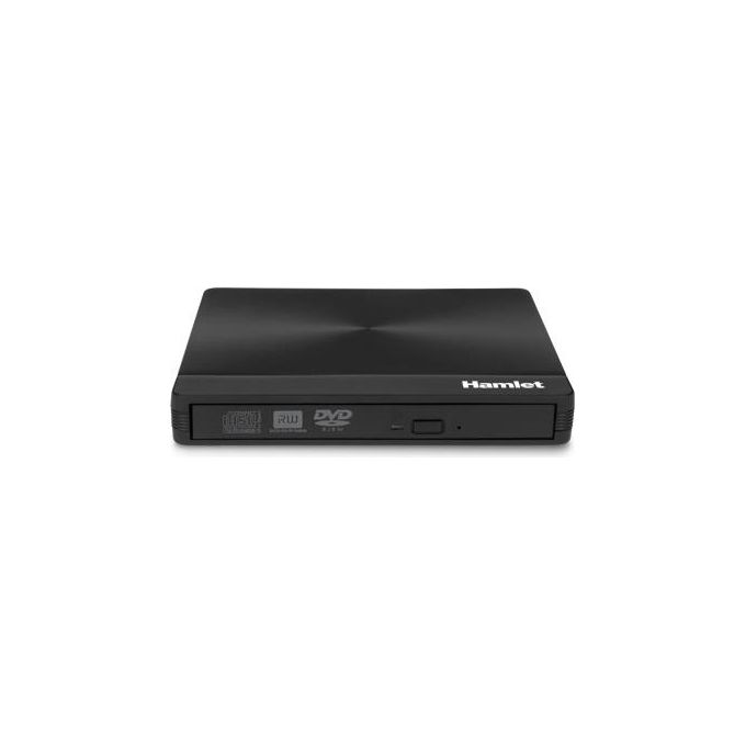 Hamlet XDVDSLIM3AC Masterizzatore DVD Esterno Slim USB Type-C USB-A 3.0 DVD±RW Dual Layer 8.5 GB Plug and Play colore Nero