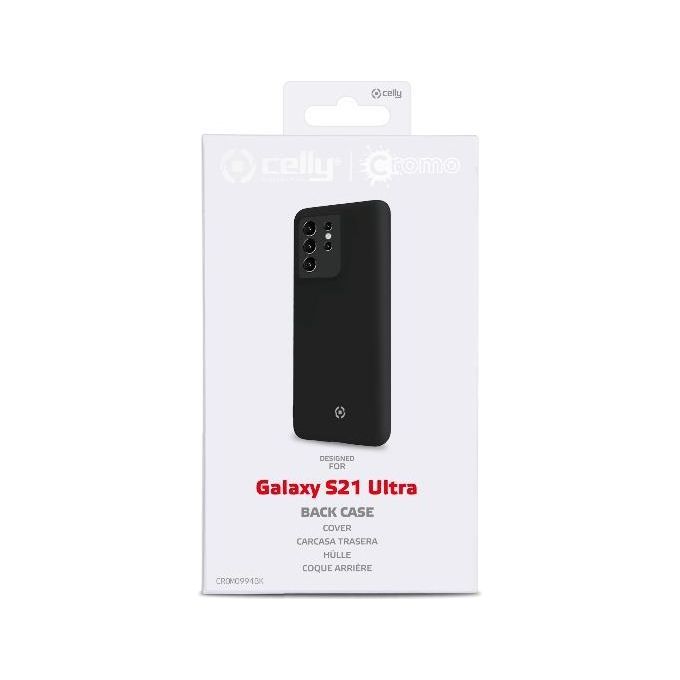 Celly Cromo Cover per Samsung Galaxy S21 Ultra Nero