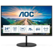 AOC Q24V4EA Monitor 23.8'' 2560x1440 WQHD IPS 75Hz 4ms HDMI DisplayPort Altoparlanti Integrati colore Nero