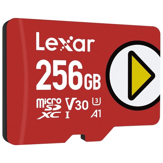 Lexar LMSPLAY256G-BNNNG PLAY microSDXC UHS-I Card 256 GB Classe 10 U3 V30 A1 colore Rosso