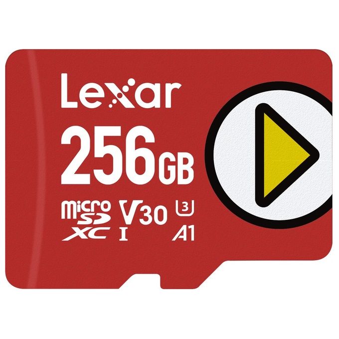Lexar LMSPLAY256G-BNNNG PLAY microSDXC UHS-I Card 256 GB Classe 10 U3 V30 A1 colore Rosso