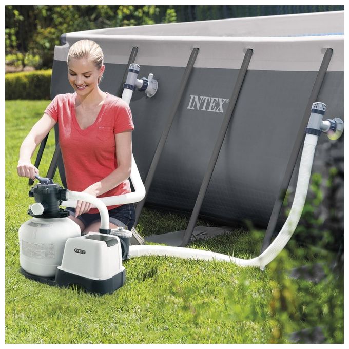 Intex Pompa a Sabbia Flusso Acqua 7900 l-h Flusso Sistema 6.000 l-h