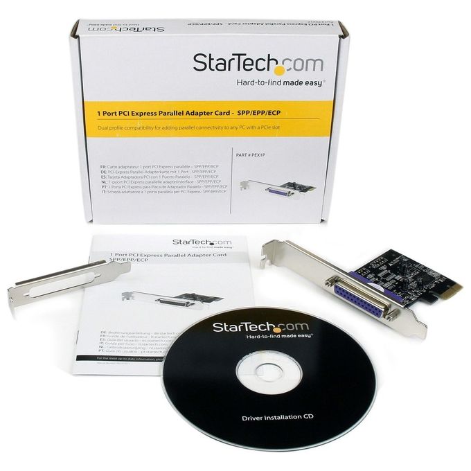 StarTech.com PEX1P2 Scheda Controller Parallela PCIe x1 1 Porta DB25 2,5 Mbit-s Windows Linux colore Nero