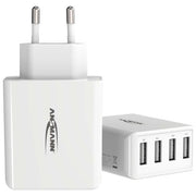 Ansmann Home HC430 Caricatore USB a 4 Porte da 30W 3000mA Bianco
