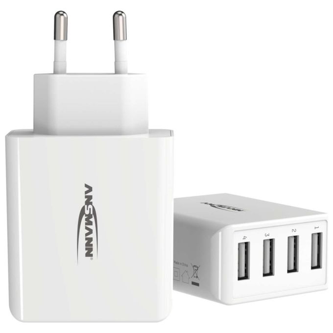 Ansmann Home HC430 Caricatore USB a 4 Porte da 30W 3000mA Bianco