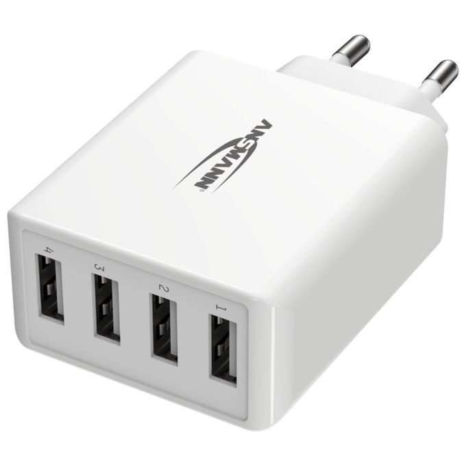 Ansmann Home HC430 Caricatore USB a 4 Porte da 30W 3000mA Bianco