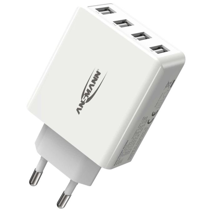 Ansmann Home HC430 Caricatore USB a 4 Porte da 30W 3000mA Bianco