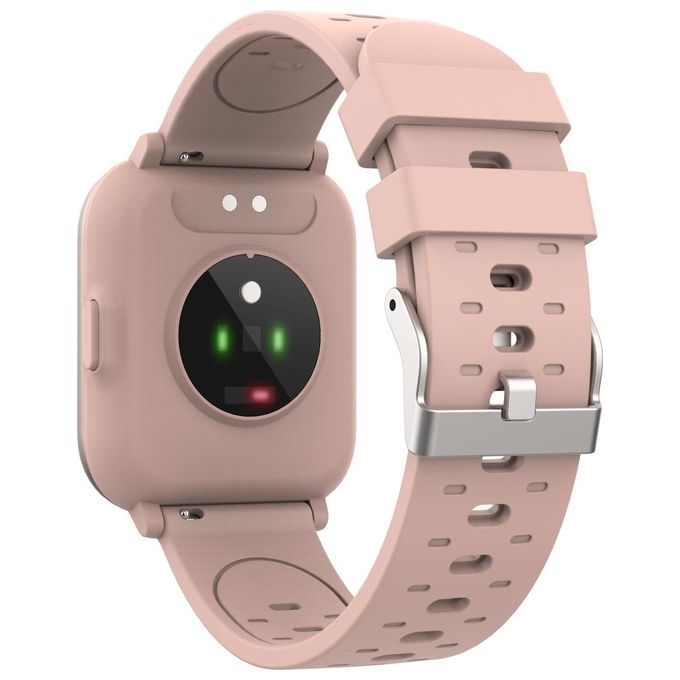 Denver SW-1664ROSE Smartwatch con Display Touch 1,4 Pollici Sensore Battito Cardiaco Saturimetro Termometro IP68 Compatibile iOS e Android colore Rosa