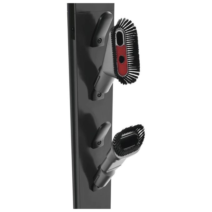 Xavax 00181562 Supporto Organizer per Aspirapolvere Senza Fili in Alluminio 29,5x22x128 cm colore Nero
