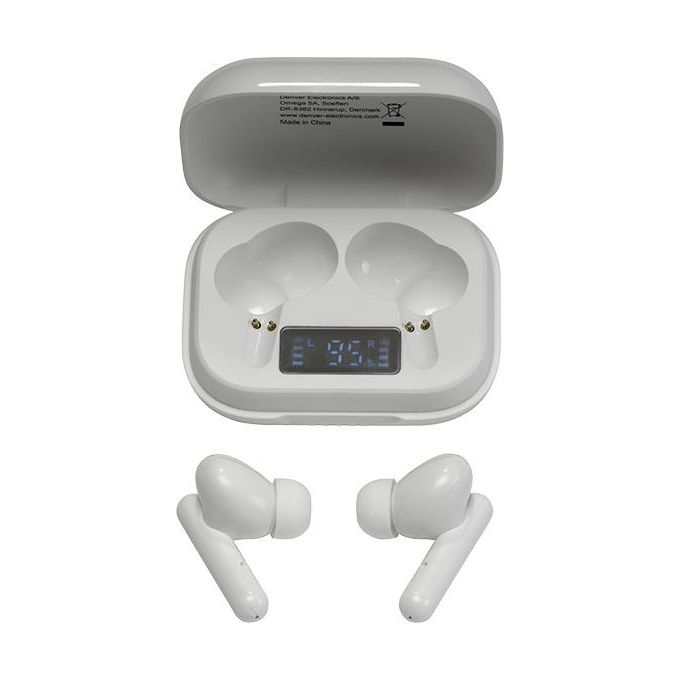 Denver TWE-38 Auricolari True Wireless Bluetooth Bianco