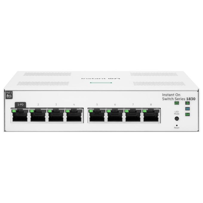 HPE JL810A Aruba Instant On 1830 Switch Gestito 8 Porte RJ45 Gigabit 10 100 1000 Layer 2 16 Gbit-s