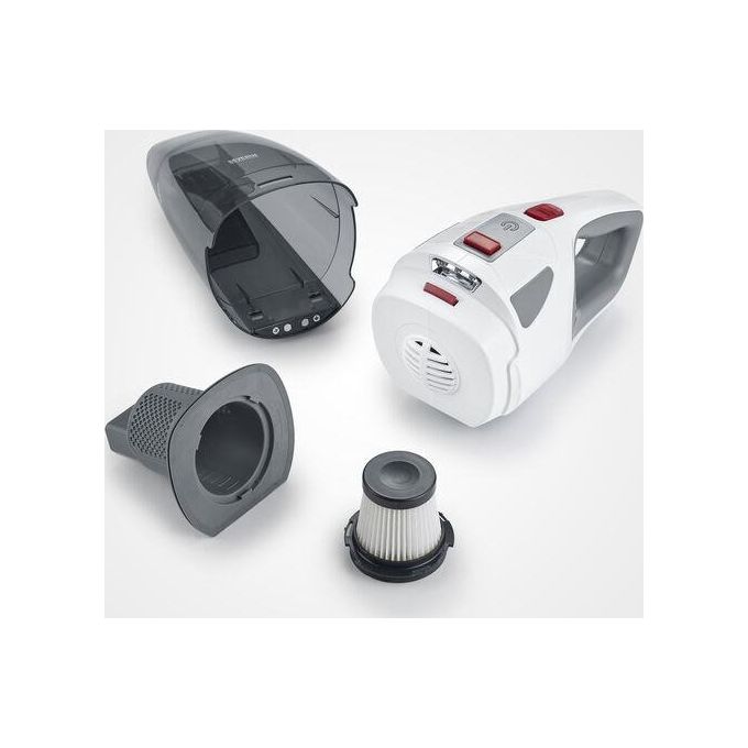 Severin HV 7146 Aspirapolvere Portatile Senza Filo 4 in 1 Secco e Bagnato 0,65 L 120 W 5500 Pa 30 min autonomia colore Grigio Rosso Bianco