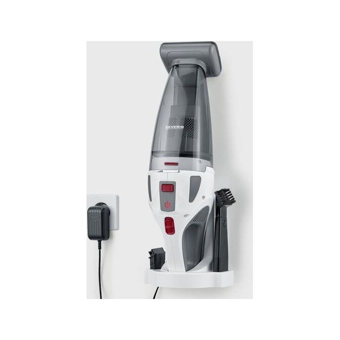 Severin HV 7146 Aspirapolvere Portatile Senza Filo 4 in 1 Secco e Bagnato 0,65 L 120 W 5500 Pa 30 min autonomia colore Grigio Rosso Bianco