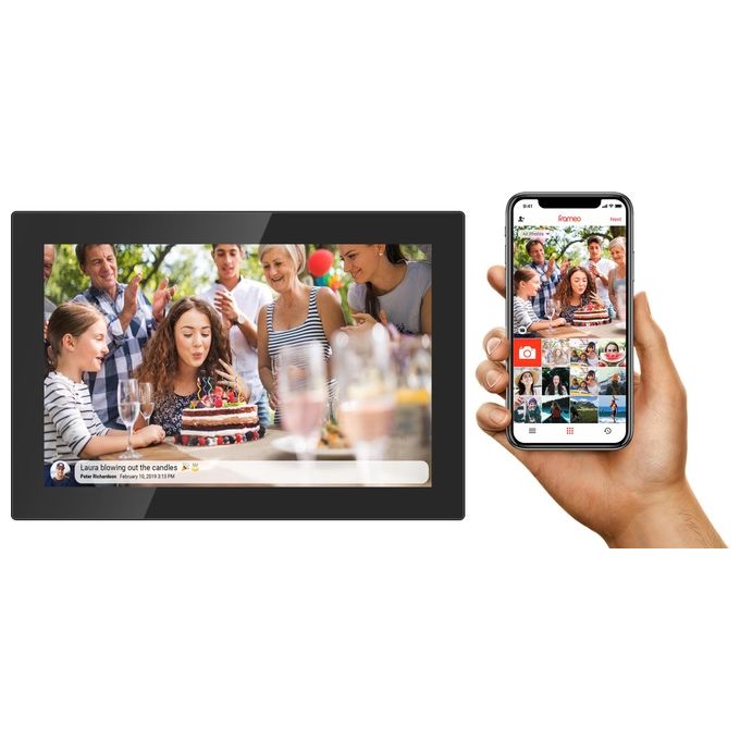 Denver PFF-1037BLACK Frameo Cornice Digitale 10,1'' IPS Touchscreen Wi-Fi 16 GB colore Nero