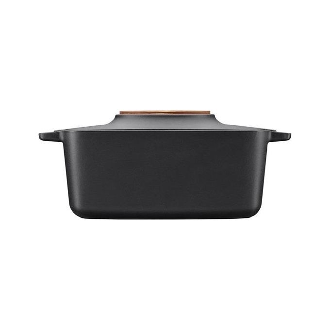 Fiskars 1026567 Norden Casseruola in Ghisa Smaltata con Rivestimento Antiaderente Thermium 5 L colore Nero