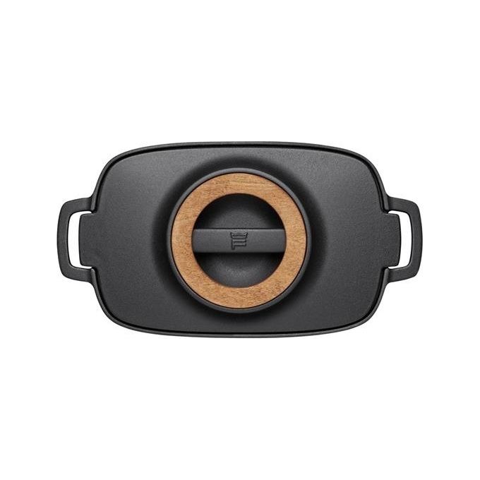 Fiskars 1026567 Norden Casseruola in Ghisa Smaltata con Rivestimento Antiaderente Thermium 5 L colore Nero