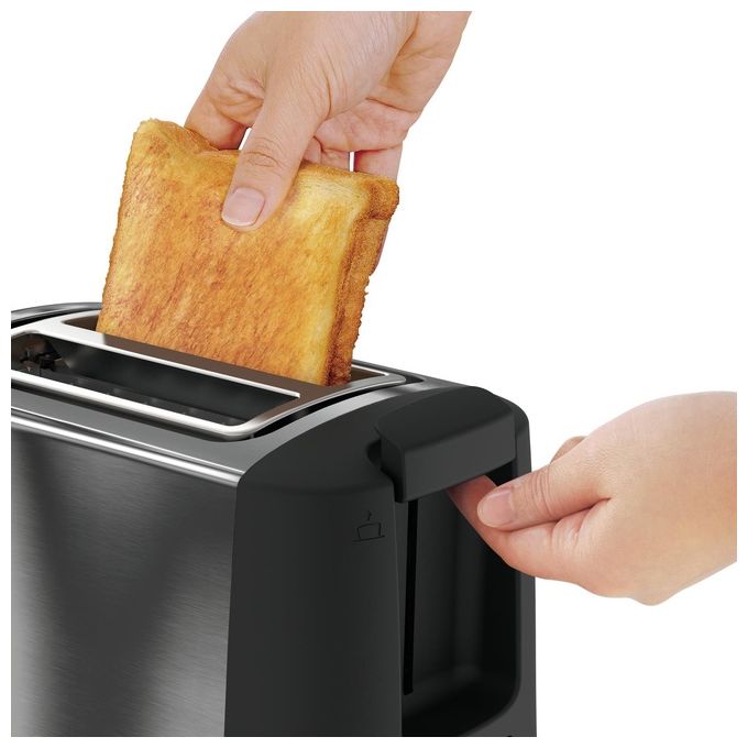 Moulinex LT3408K Subito 4 Tostapane 2 fette 850W 7 livelli doratura scongelamento riscaldamento colore Inox