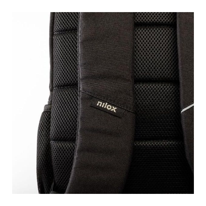 Nilox NXBK041 Zaino Porta Notebook 15.6'' Poliestere 5 Scomparti Schienale Rinforzato colore Nero