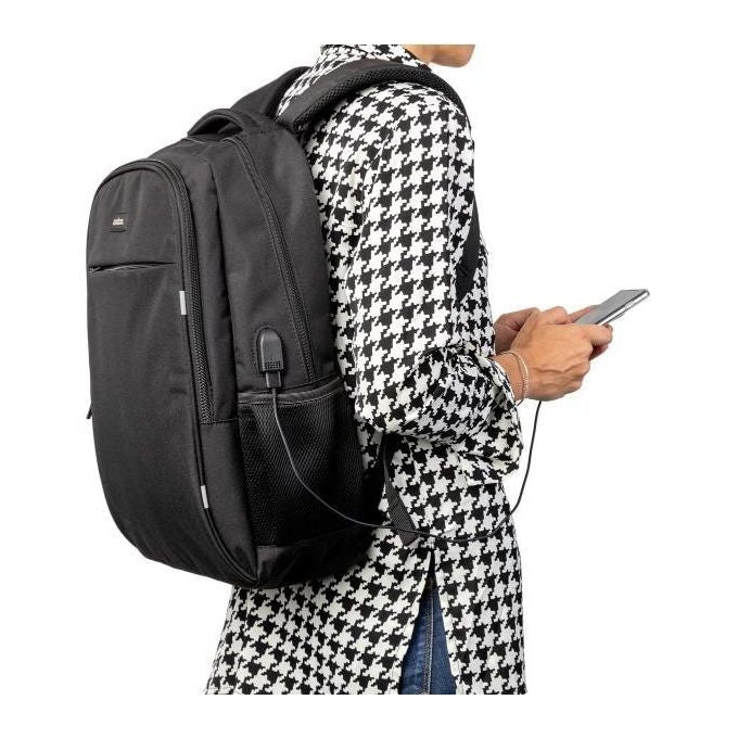 Nilox NXBK041 Zaino Porta Notebook 15.6'' Poliestere 5 Scomparti Schienale Rinforzato colore Nero