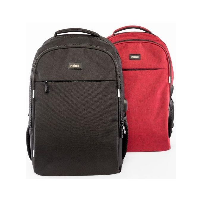 Nilox NXBK041 Zaino Porta Notebook 15.6'' Poliestere 5 Scomparti Schienale Rinforzato colore Nero