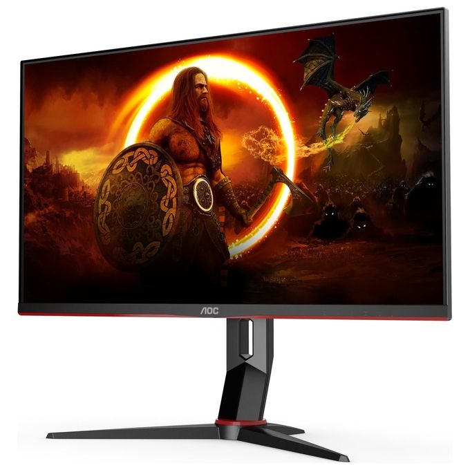 AOC U28G2XU2-BK Monitor Gaming 28'' 4K UHD IPS 144 Hz 1 ms FreeSync Premium HDR400 HDMI 2.1 USB Hub colore Nero Rosso