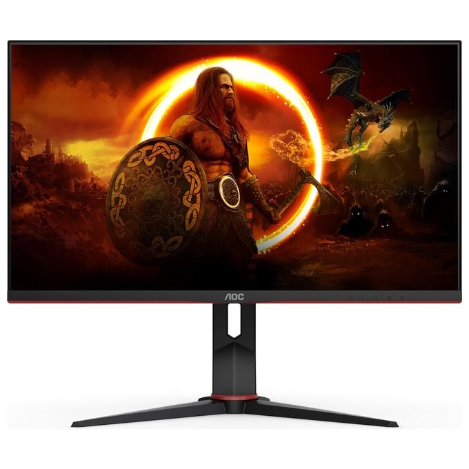 AOC U28G2XU2-BK Monitor Gaming 28'' 4K UHD IPS 144 Hz 1 ms FreeSync Premium HDR400 HDMI 2.1 USB Hub colore Nero Rosso