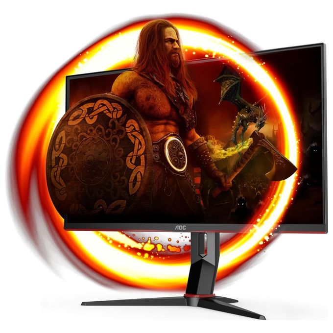 AOC U28G2XU2-BK Monitor Gaming 28'' 4K UHD IPS 144 Hz 1 ms FreeSync Premium HDR400 HDMI 2.1 USB Hub colore Nero Rosso