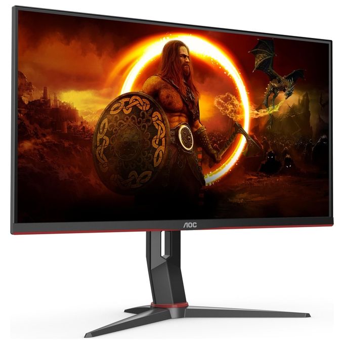 AOC U28G2XU2-BK Monitor Gaming 28'' 4K UHD IPS 144 Hz 1 ms FreeSync Premium HDR400 HDMI 2.1 USB Hub colore Nero Rosso