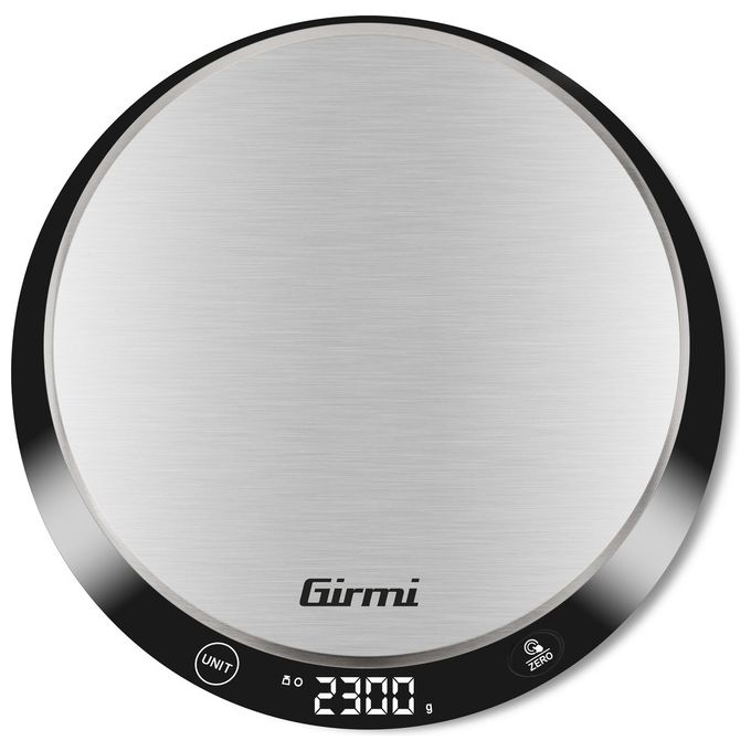 Girmi ps84 bilancia da cucina elettronica 5 kg con ciotola in acciaio inox nero