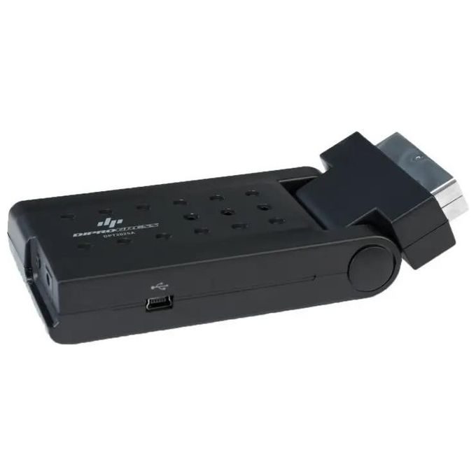 Diprogress DPT202SB Decoder Digitale Terrestre Scart Stick DVB-T2 HEVC H.265 Main 10 bit HDMI Telecomando Universale 2in1 colore Nero