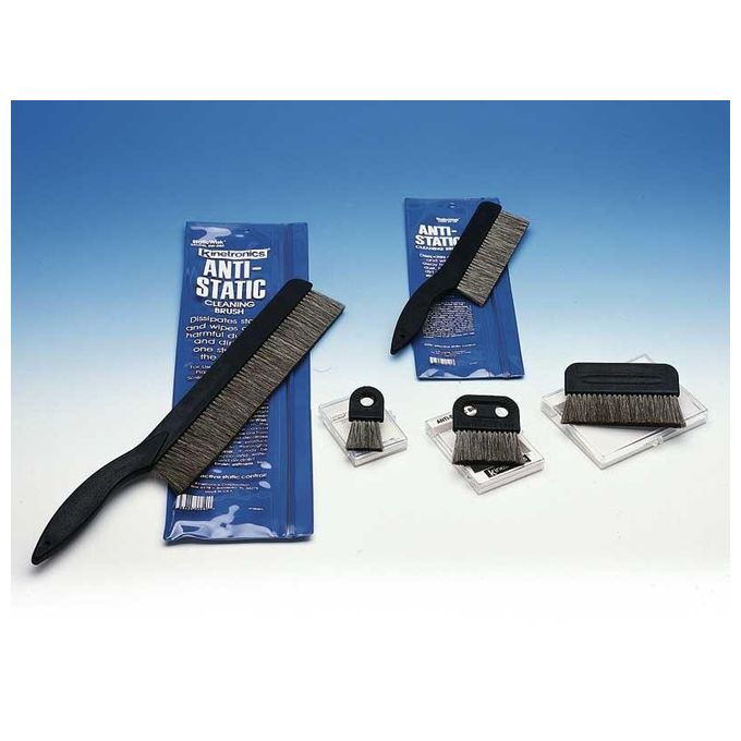 Kinetronics 700030 Spazzola Antistatica con Setole Naturali e Fibre Sintetiche Conduttive Temperatura Massima 65 °C Larghezza 30 mm colore Nero