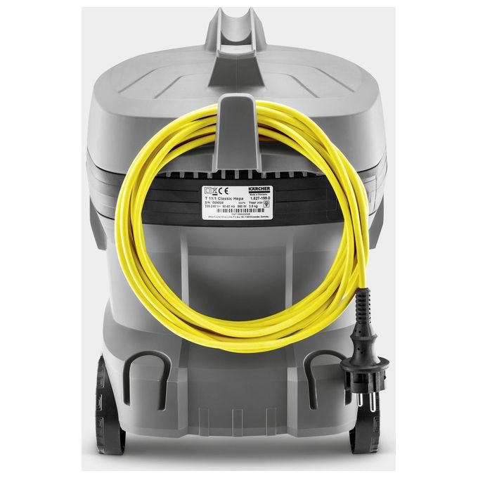 Kärcher 1.527-199.0 T 11-1 Classic Aspirapolvere a Secco HEPA 11 L 850W 61 dB colore Nero Grigio Giallo