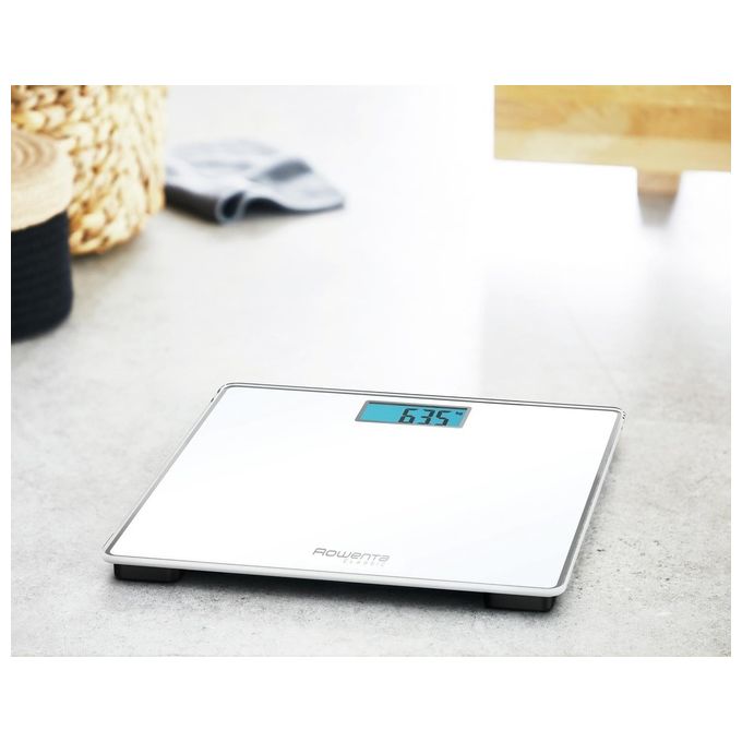 Rowenta Classic Bs1501 Bilancia Pesapersone Elettronica 31x31cm Fino a 160Kg Vetro Temperato Bianco