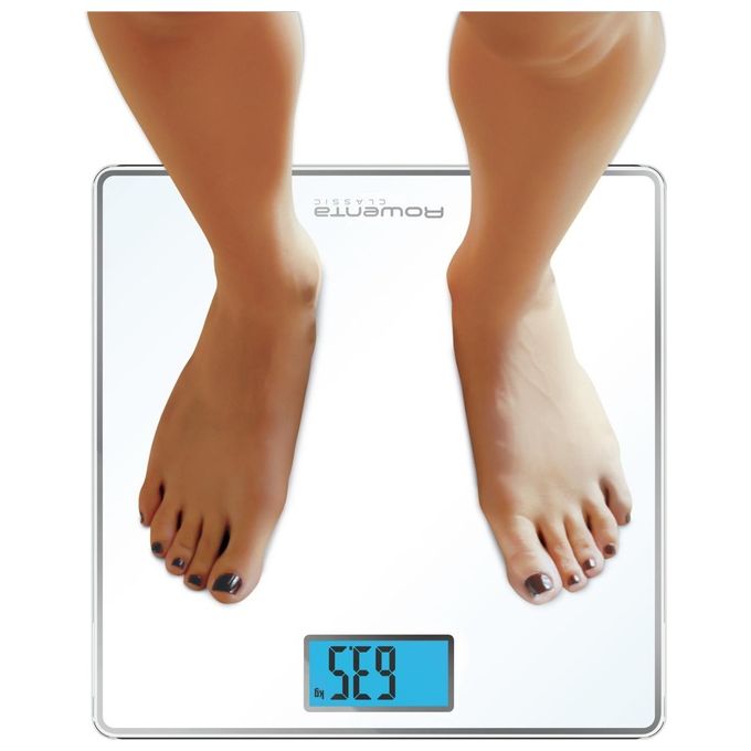 Rowenta Classic Bs1501 Bilancia Pesapersone Elettronica 31x31cm Fino a 160Kg Vetro Temperato Bianco