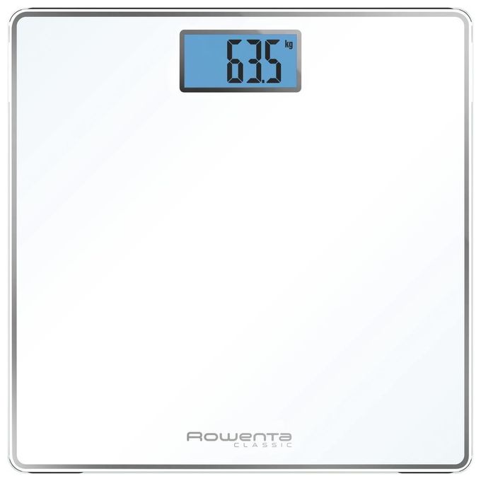 Rowenta Classic Bs1501 Bilancia Pesapersone Elettronica 31x31cm Fino a 160Kg Vetro Temperato Bianco