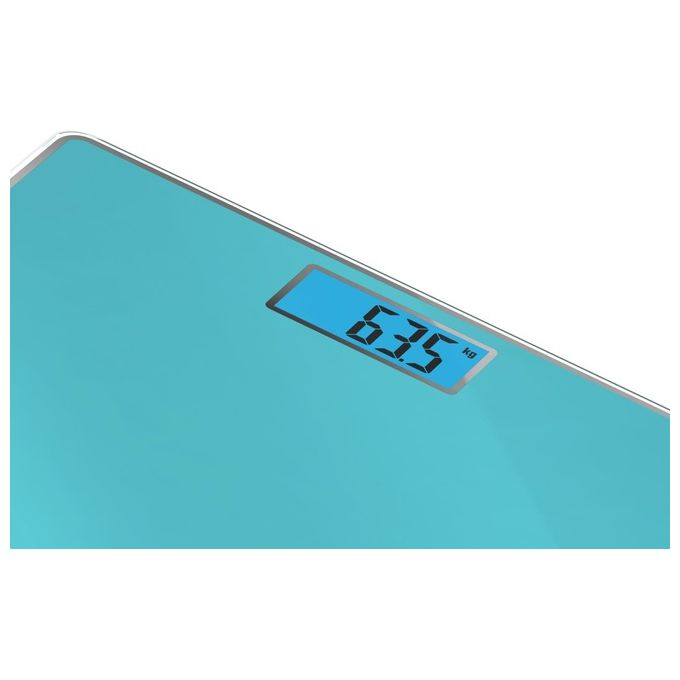 Rowenta BS1503 Classic Bilancia Pesapersone Elettronica 160 Kg Vetro Temperato Display Retroilluminato colore Turchese