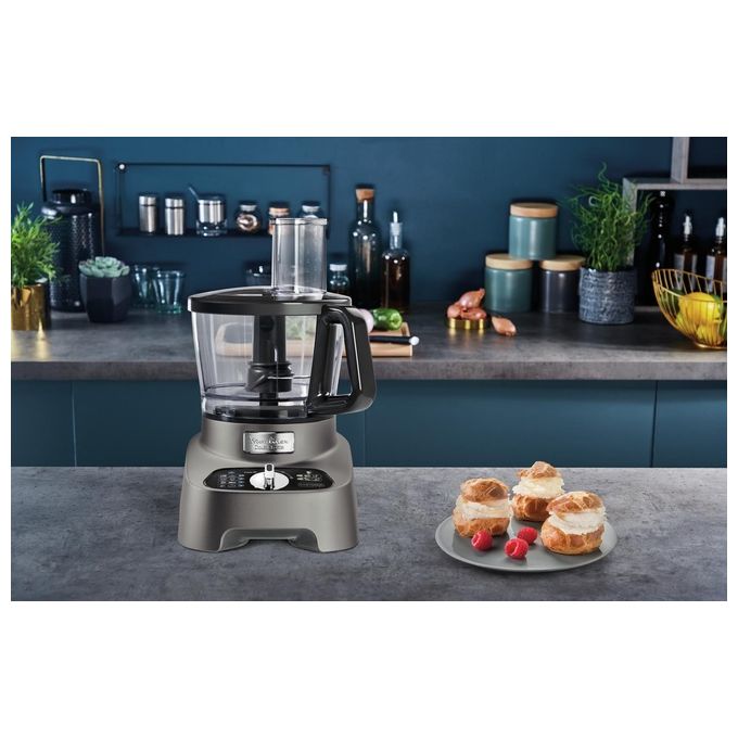 Moulinex FP825E10 Double Force Robot da Cucina Multifunzione 3 L 1000 W 10 Accessori colore Nero Grigio