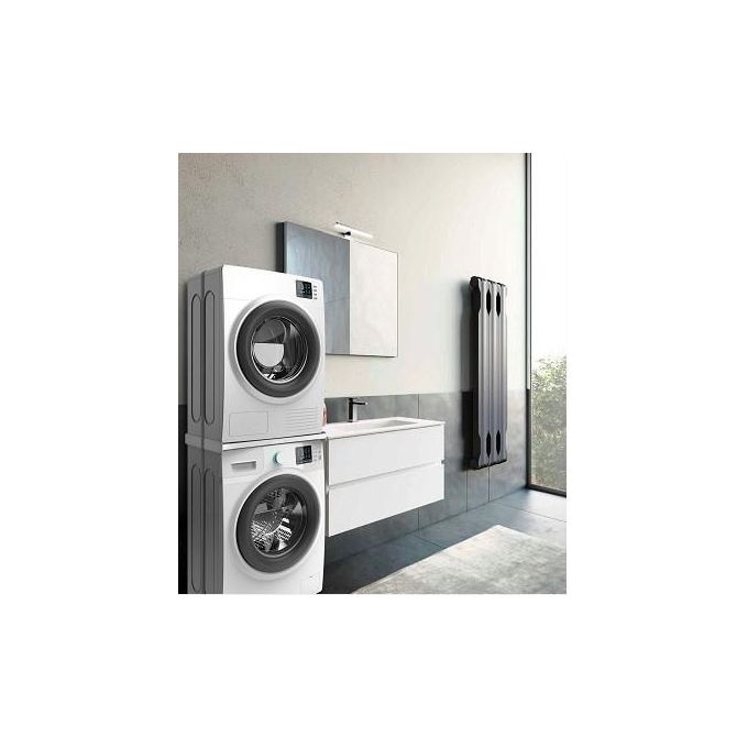 Meliconi 656116 Base Torre Slim L45 Kit di Sovrapposizione Tecnopolimero per Lavatrice e Asciugatrice 60 cm 250 Kg colore Bianco