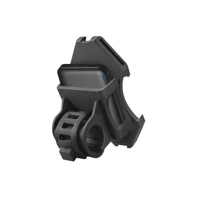 Celly POWERBIKEBK Supporto Smartphone per Bici con Power Bank 5000 mAh 2 Porte USB Rotazione 360° colore Nero