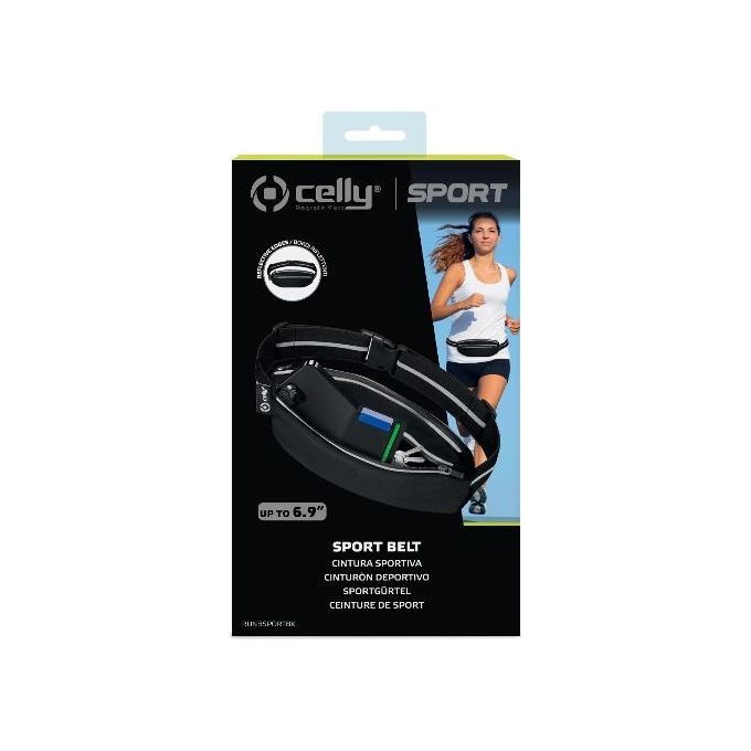 Celly Sport Runbelt Custodia per Smartphone 6.9'' Nero