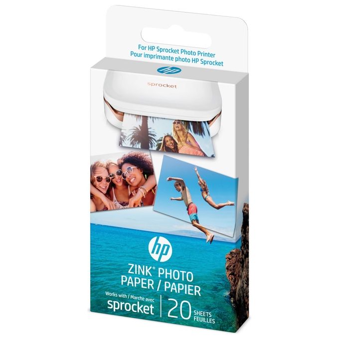 HP Sprocket Carta Fotografica Adesiva Zink Premium 5x7.6cm 20 Fogli